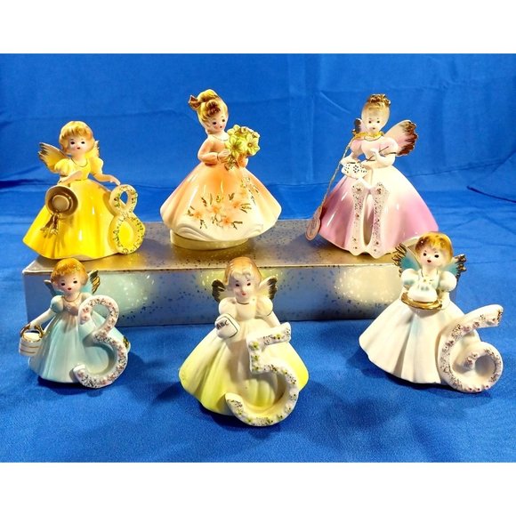 JOSEF Birthday Angels 3rd 5th 6th 8th 11th Figurine Music Box 3 5 6 8 11 Lot Set - Picture 3 of 16